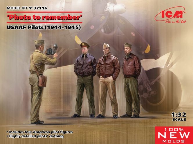 Huvudbild Photo to remember USAF piloter 1944-45 1/32