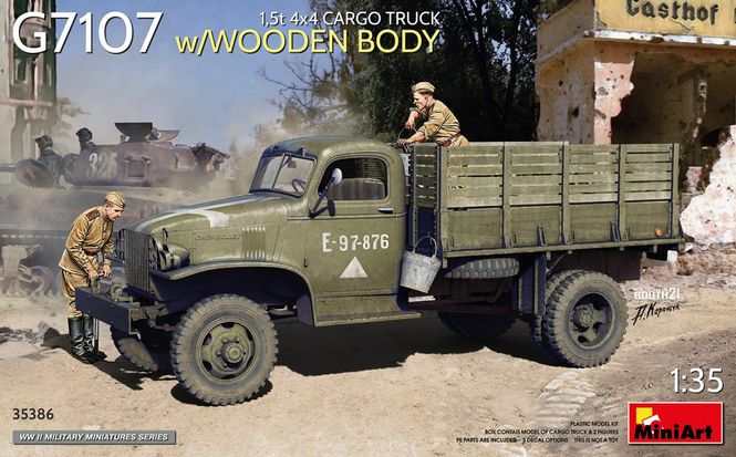 Huvudbild G7107 1,5t 4×4 CARGO TRUCK med trælad 1/35