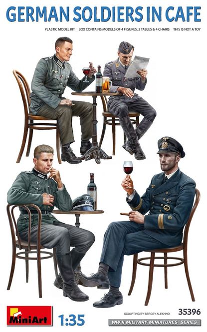 Huvudbild Tyske soldater på kaffebar 1/35