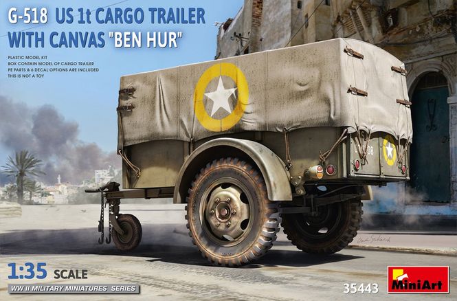 Huvudbild G-518 US 1t CARGO TRAILER WITH CANVAS BEN HUR ...