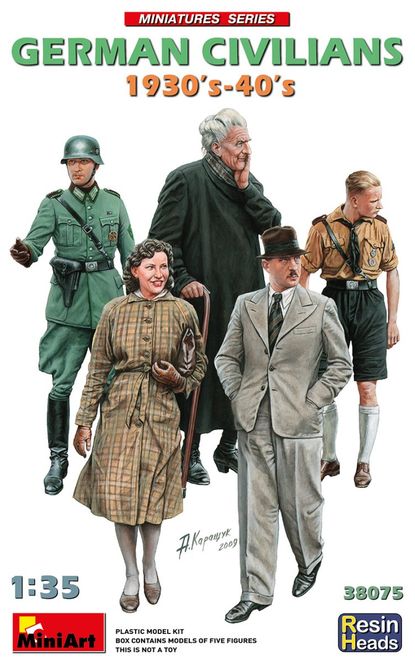 Huvudbild Tyske civile 1930-40 Resin hoveder 1/35