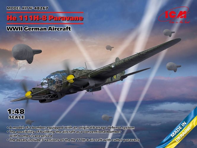 Huvudbild He 111H-8 Paravane WWII German Aircraft 1/48