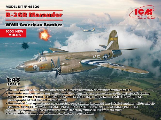 Huvudbild B-26B Marauder WWII American Bomber SKALA 1/48