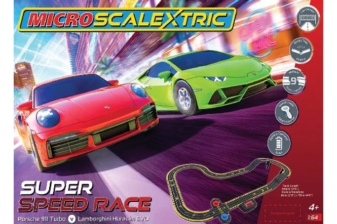 Huvudbild SCALEXTRIC MICRO SUPER SPEED RACE SET LAMBORGHINI ...