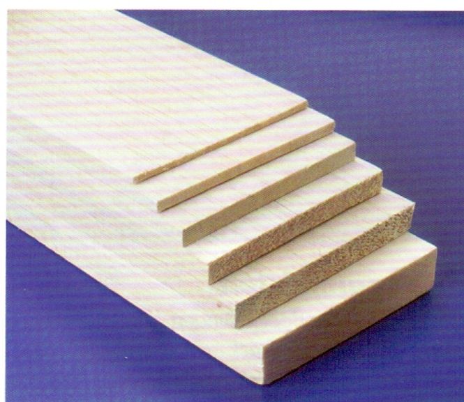 Huvudbild BALSAFLAK 12 x 100 x 1000mm. STYCKPRIS.