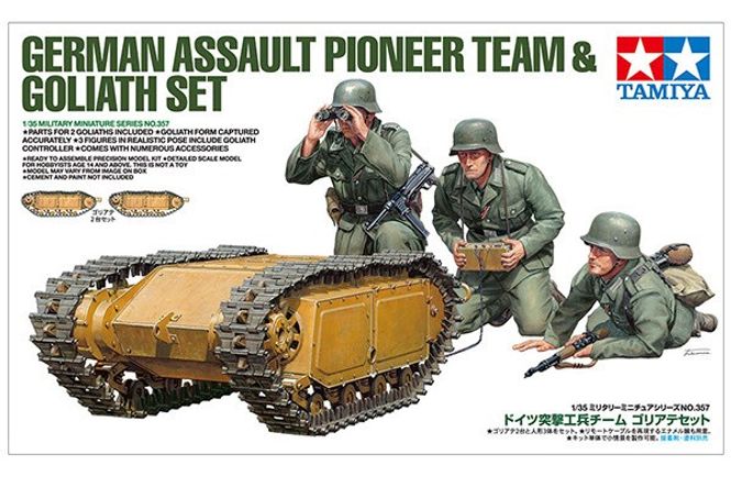 Huvudbild GERMAN PIONEER TEAM & GOLIATH SET. SKALA 1/35