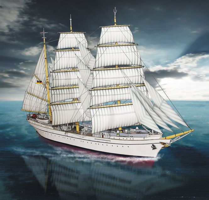 Huvudbild GORCH FOCK. SKALA 1/200