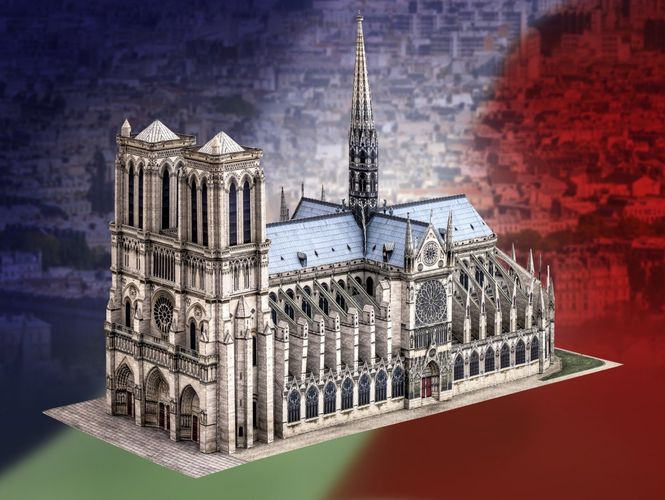 Huvudbild NOTRE-DAME PARIS. SKALA 1/300