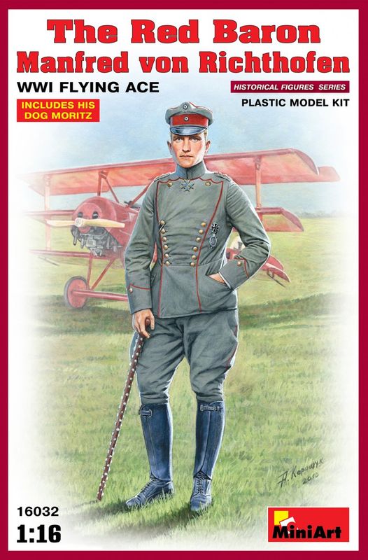 THE RED BARON Manfred von Richthofen WWI FLYING ACE 1/16 
