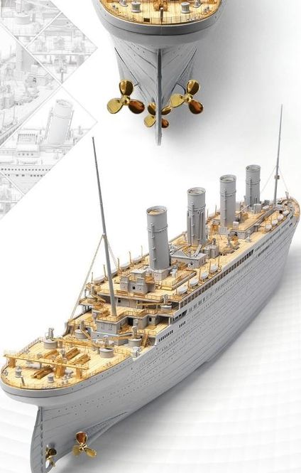 Huvudbild RMS TITANIC SKALA 1:200 MED LEDBELYSNING OCH ...