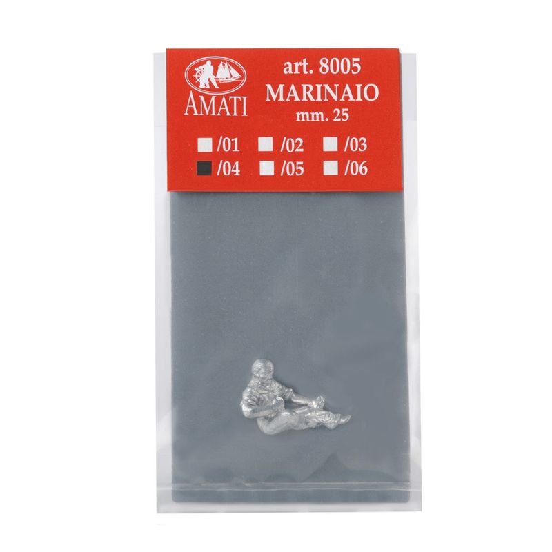  SJÖMAN 25mm. METALLFIGUR, PASSAR TILL SKALA 1/64-1/76
