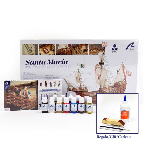 Bild på Gift Pack with Ship Model, Figurines, Paints and ...