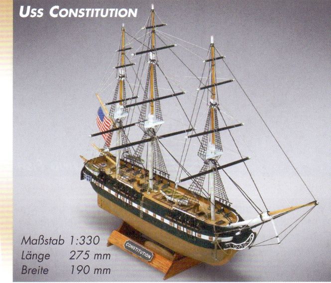 Huvudbild USS CONSTITUTION. TRÄBYGGSATS MED FÄRDIGFRÄST ...