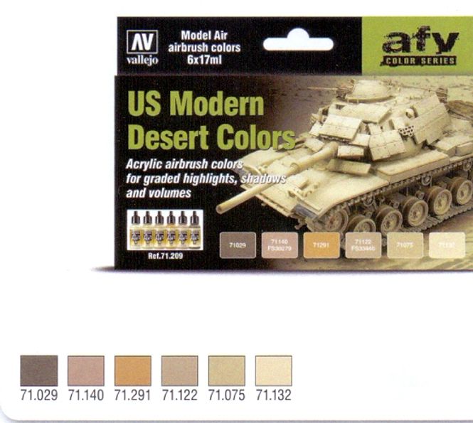 Huvudbild US MODERN DESERT COLORS. 6 X 17 ML. MODEL AIR.