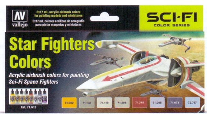 Huvudbild STAR FIGHTERS COLORS. 8 X 17 ML. ACRYLIC AIRBRUSH ...
