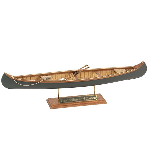 Huvudbild New The Indian Girl Canoe. 1:16 Wooden Model Ship ...
